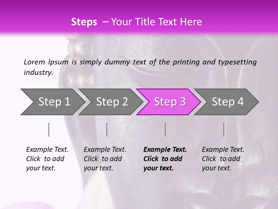 Flower Spirituality Golden PowerPoint Template