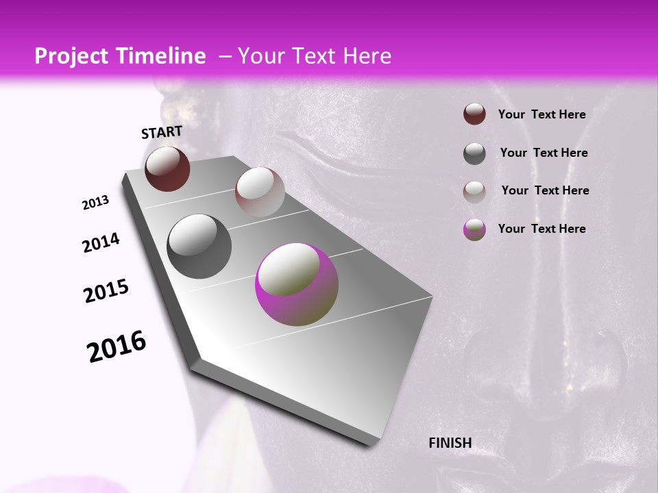 Flower Spirituality Golden PowerPoint Template