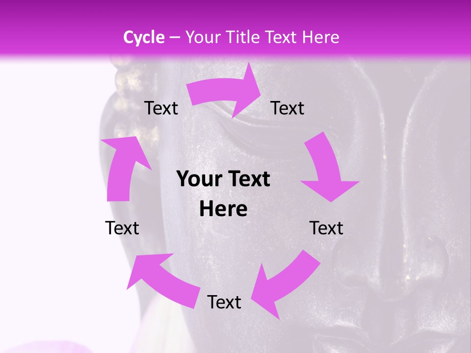 Flower Spirituality Golden PowerPoint Template