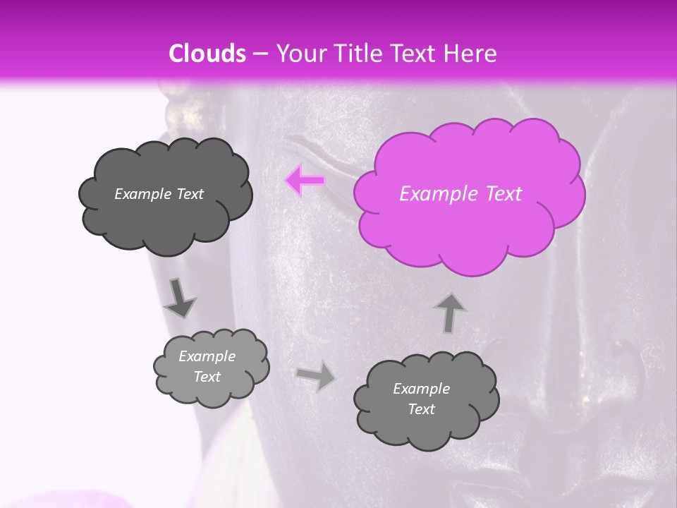 Flower Spirituality Golden PowerPoint Template