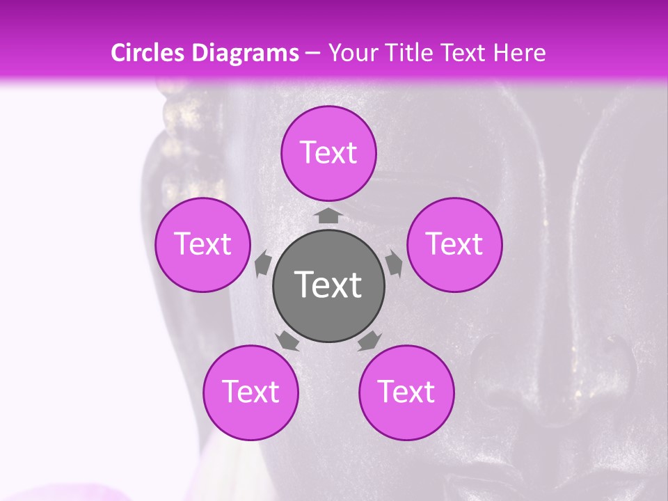 Flower Spirituality Golden PowerPoint Template