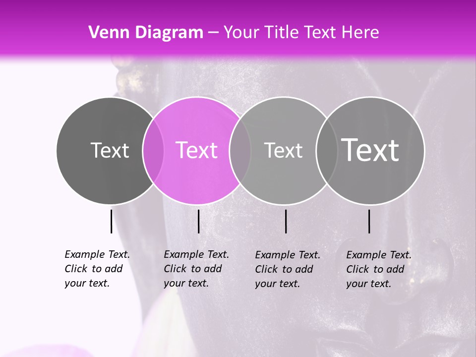 Flower Spirituality Golden PowerPoint Template