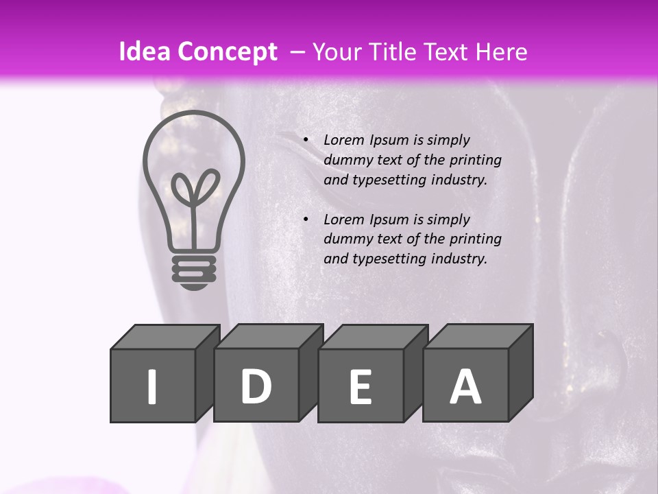 Flower Spirituality Golden PowerPoint Template