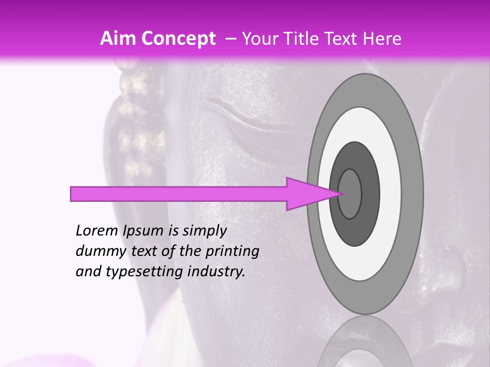 Flower Spirituality Golden PowerPoint Template