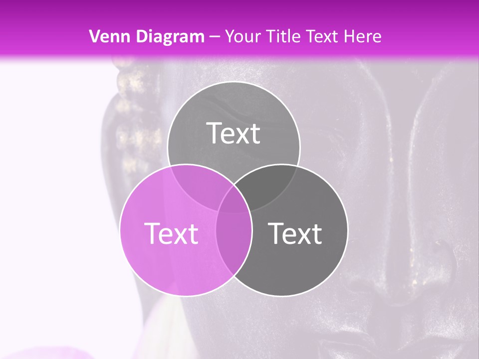 Flower Spirituality Golden PowerPoint Template