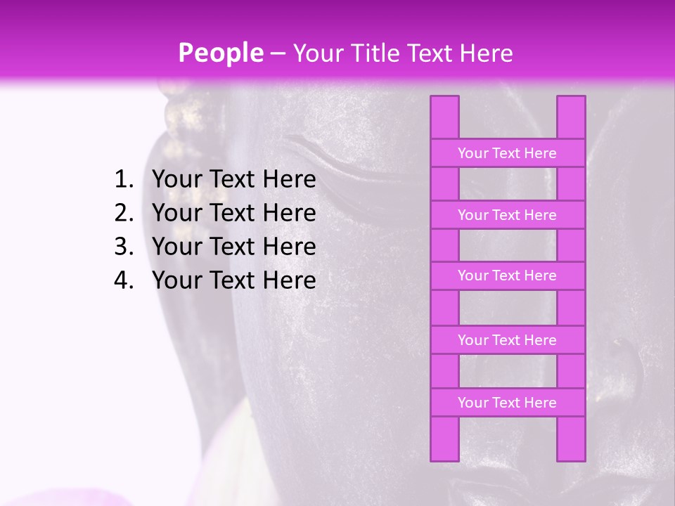 Flower Spirituality Golden PowerPoint Template