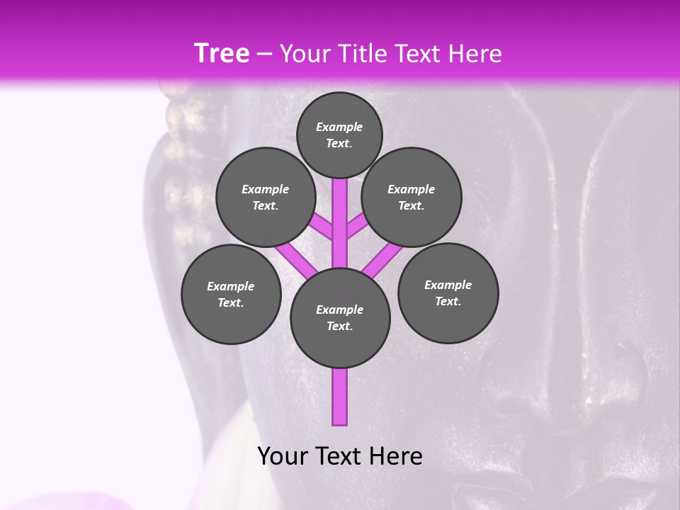 Flower Spirituality Golden PowerPoint Template