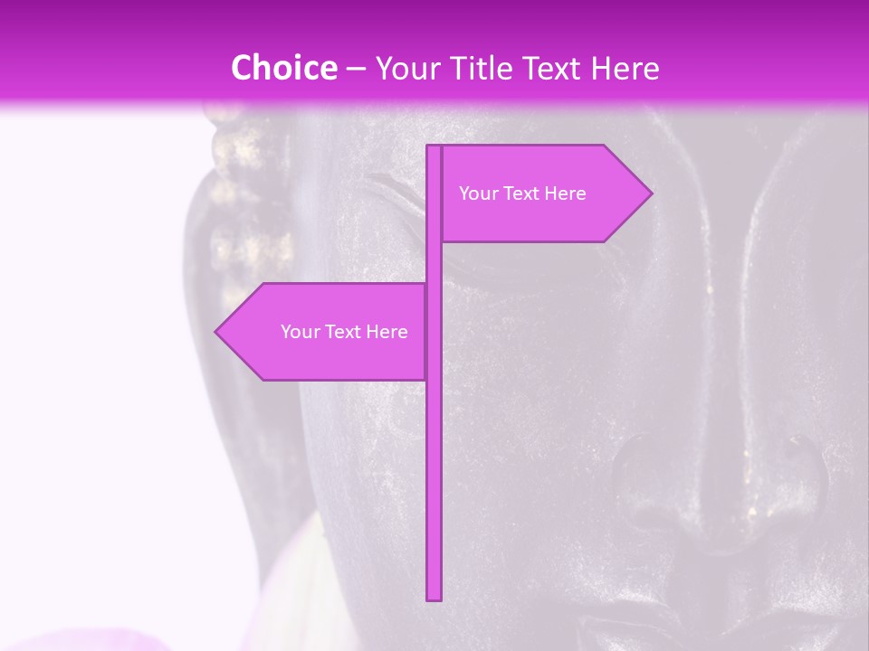 Flower Spirituality Golden PowerPoint Template