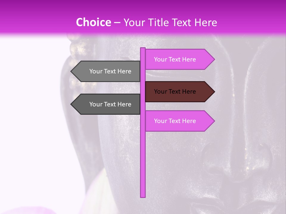 Flower Spirituality Golden PowerPoint Template