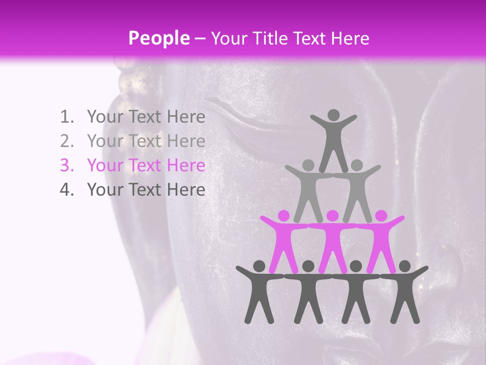 Flower Spirituality Golden PowerPoint Template