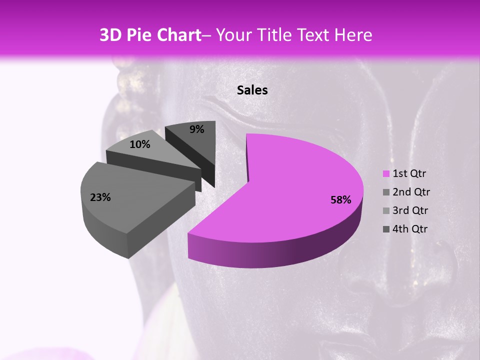 Flower Spirituality Golden PowerPoint Template