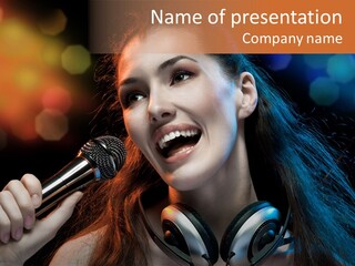 Happiness Voice Face PowerPoint Template