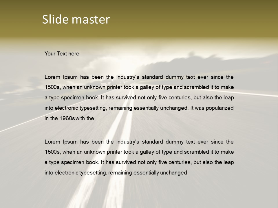 Countryside Model Cloudy PowerPoint Template