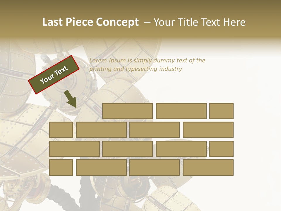 Robot Flower Technical PowerPoint Template