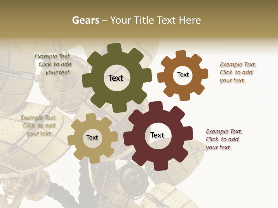 Robot Flower Technical PowerPoint Template