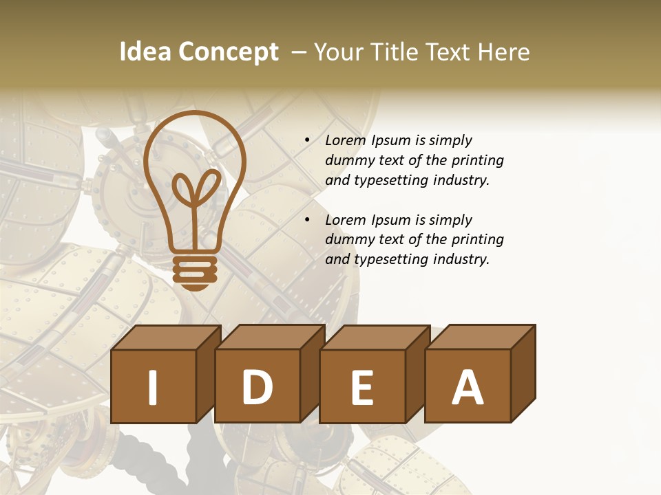 Robot Flower Technical PowerPoint Template