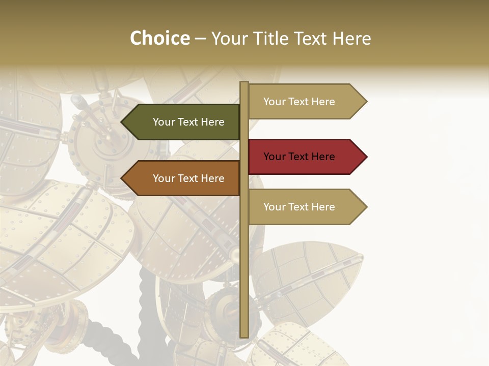 Robot Flower Technical PowerPoint Template