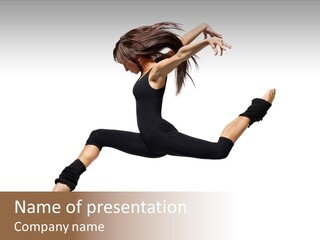 Sport Pose Young PowerPoint Template