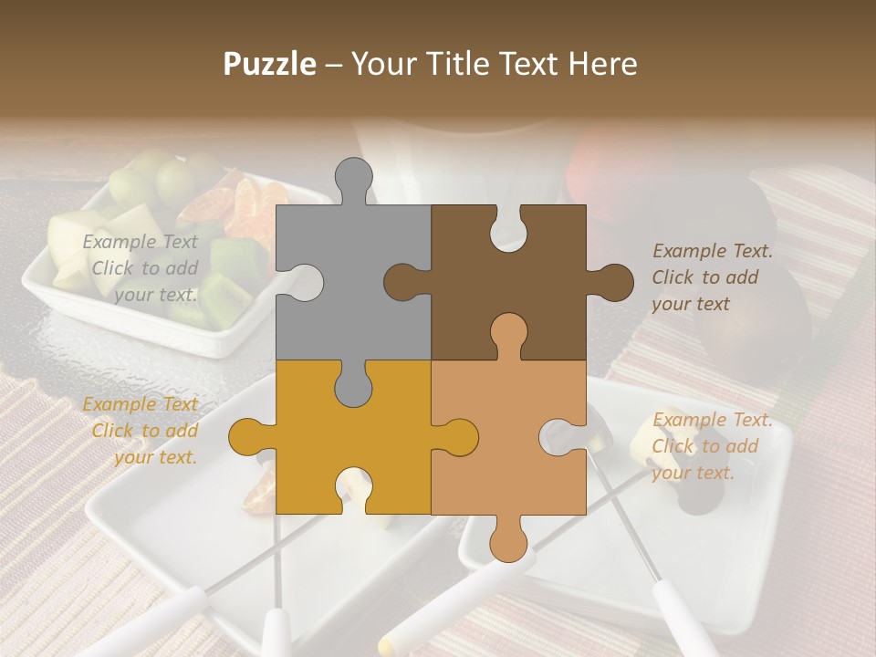 Melted Sliced Strawberry PowerPoint Template