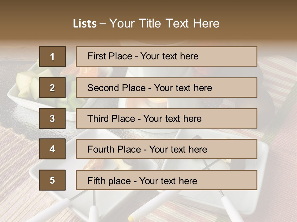 Melted Sliced Strawberry PowerPoint Template