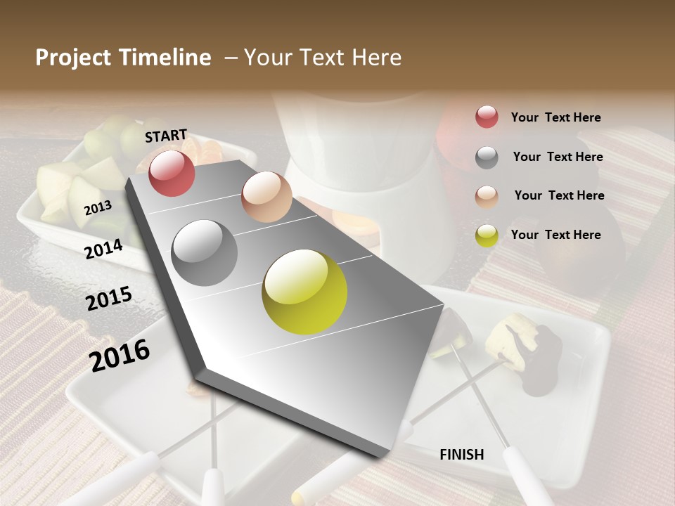 Melted Sliced Strawberry PowerPoint Template