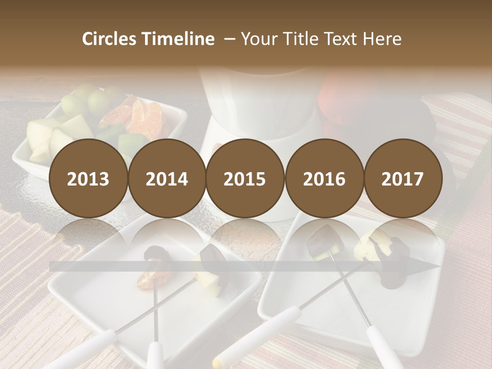 Melted Sliced Strawberry PowerPoint Template