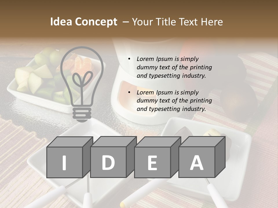 Melted Sliced Strawberry PowerPoint Template