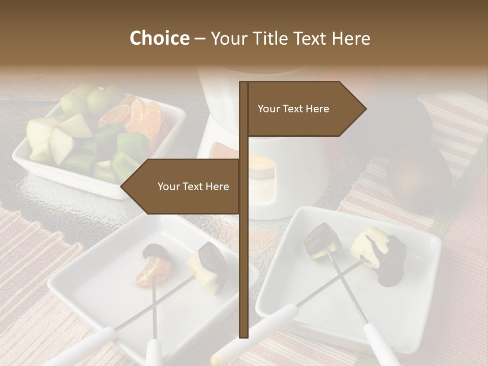 Melted Sliced Strawberry PowerPoint Template