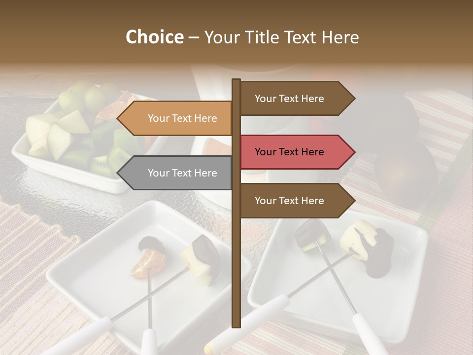 Melted Sliced Strawberry PowerPoint Template