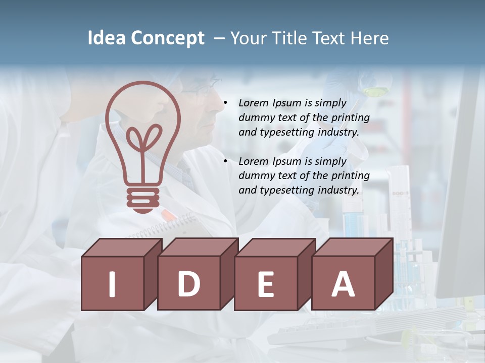 Sterile Lab Beaker PowerPoint Template