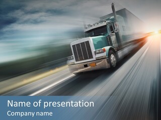 Truck Retro Outdoor PowerPoint Template