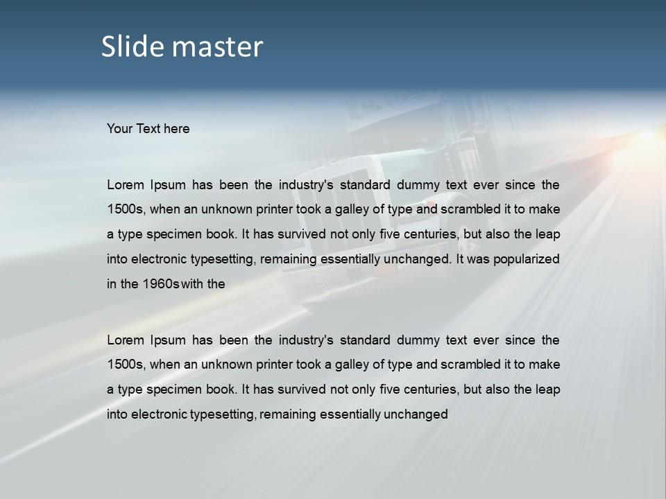 Truck Retro Outdoor PowerPoint Template