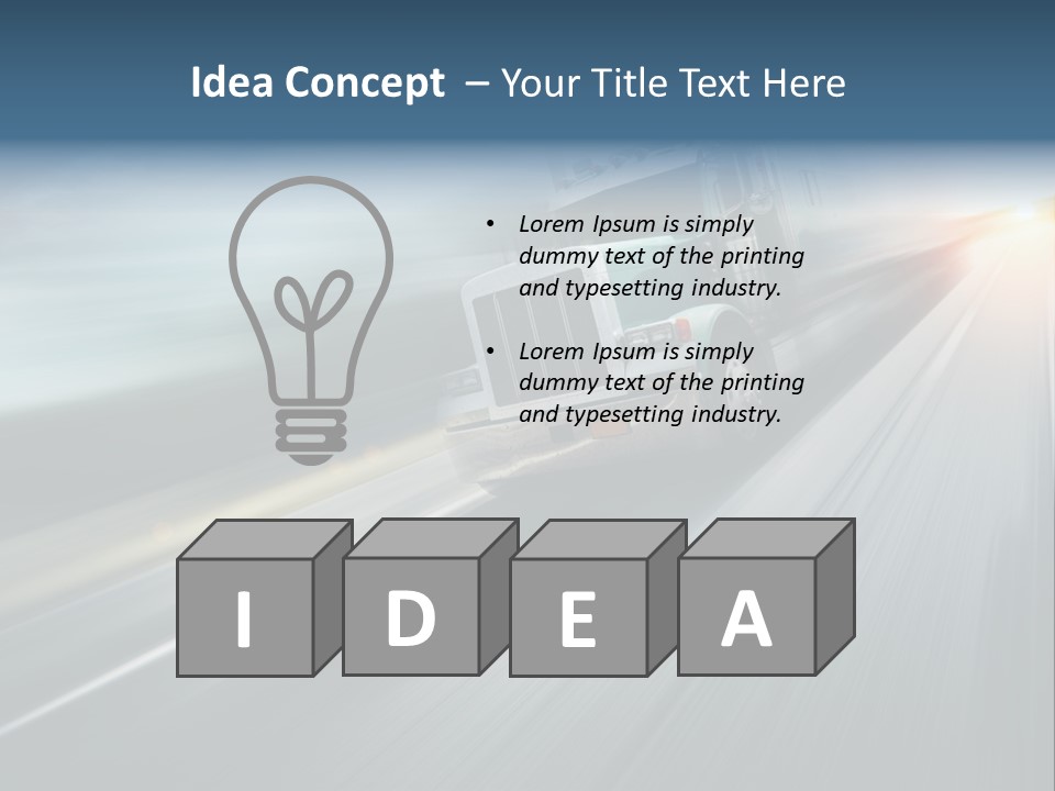 Truck Retro Outdoor PowerPoint Template