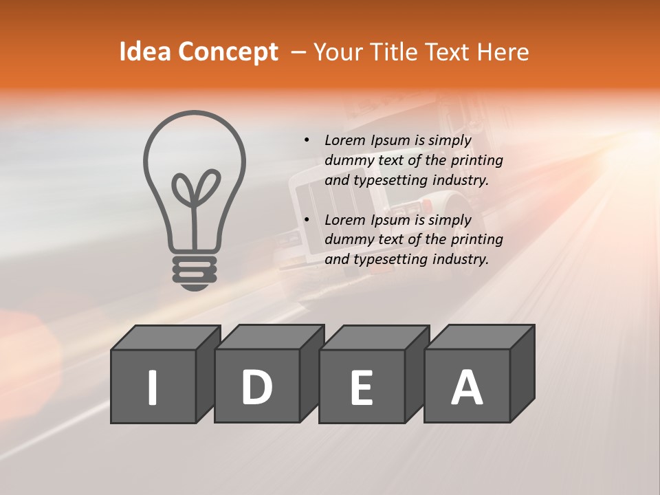 Road Nobody Summer PowerPoint Template