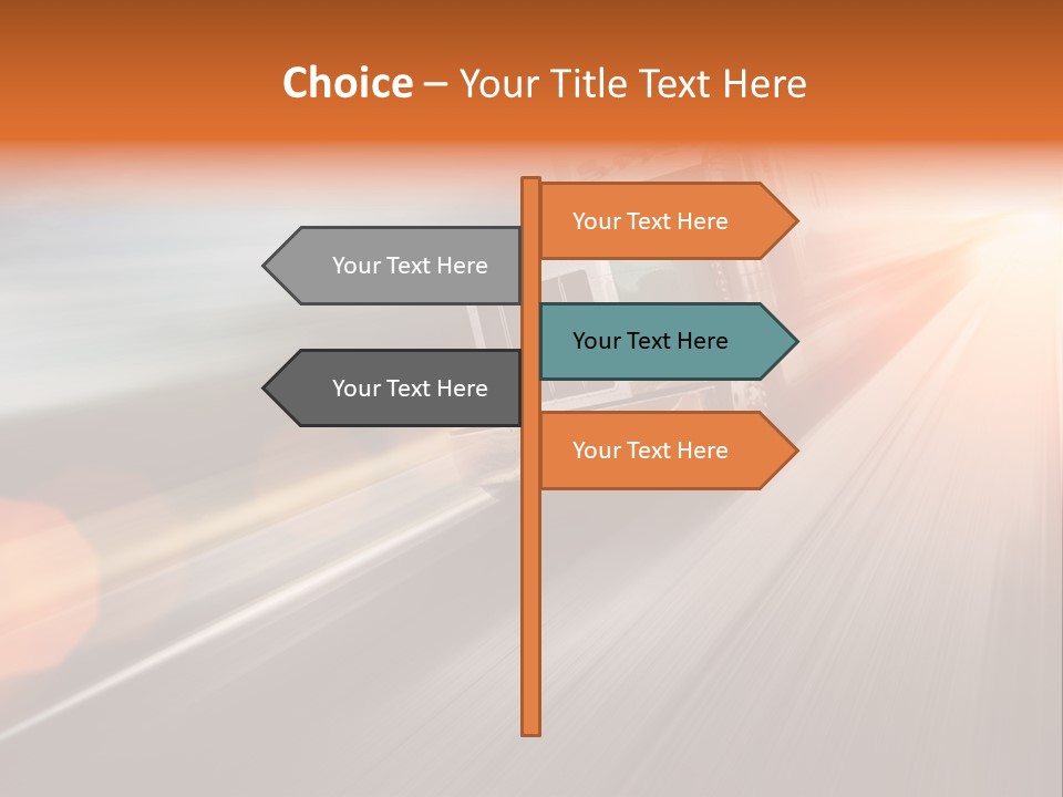 Road Nobody Summer PowerPoint Template