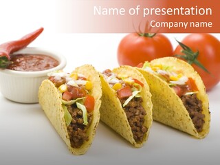 Sauce Tortilla Dinner PowerPoint Template