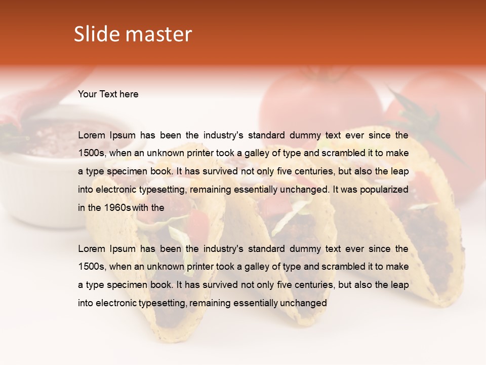 Sauce Tortilla Dinner PowerPoint Template