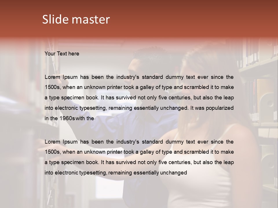 Male Girl Studying PowerPoint Template