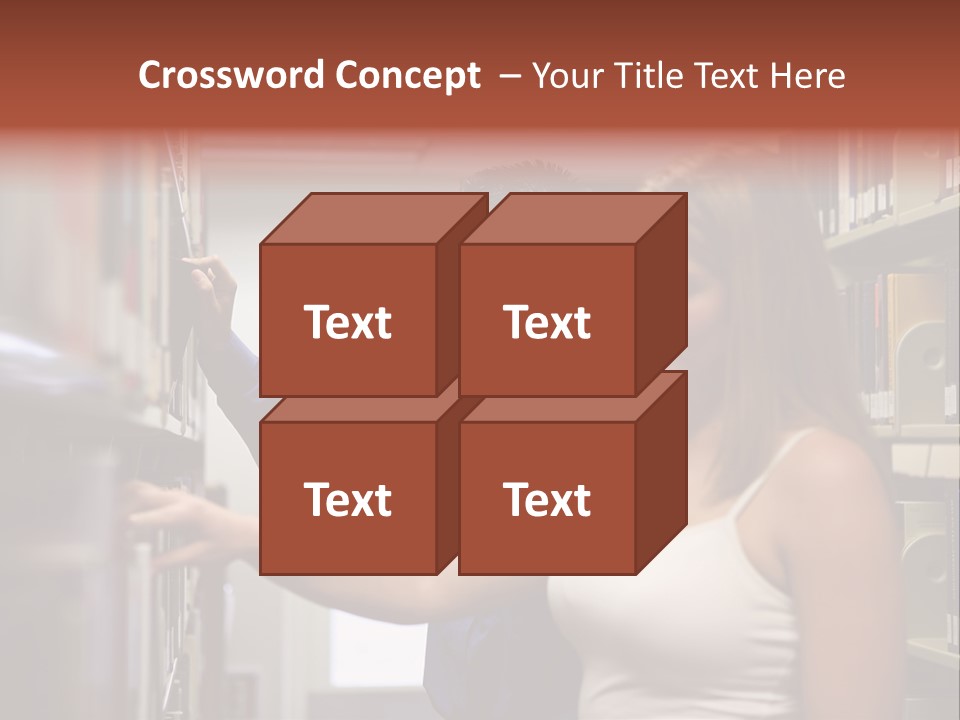 Male Girl Studying PowerPoint Template