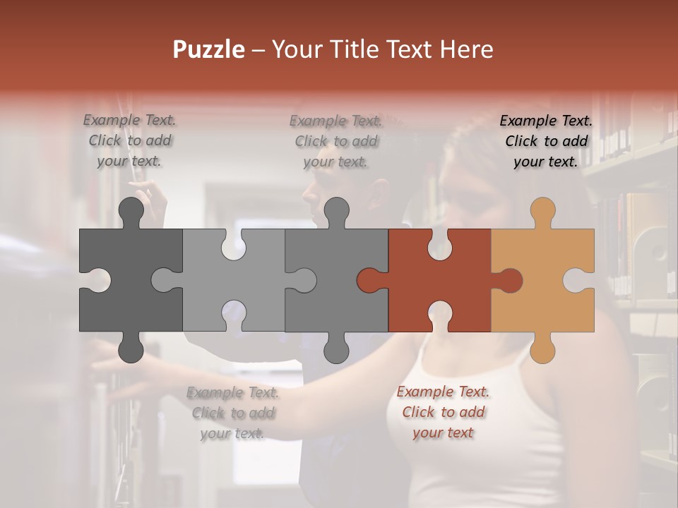 Male Girl Studying PowerPoint Template