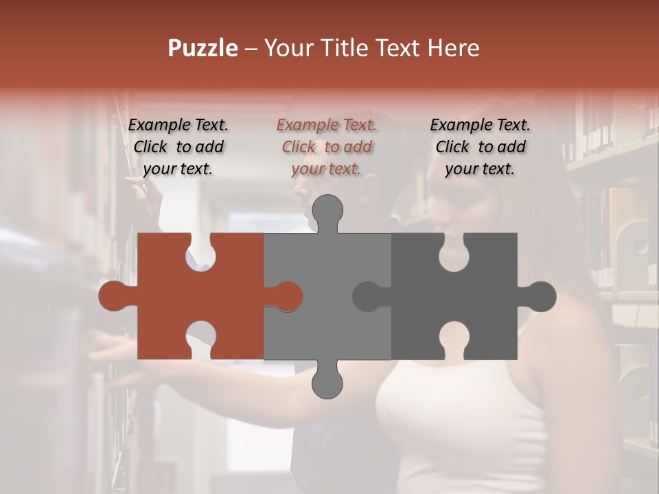 Male Girl Studying PowerPoint Template