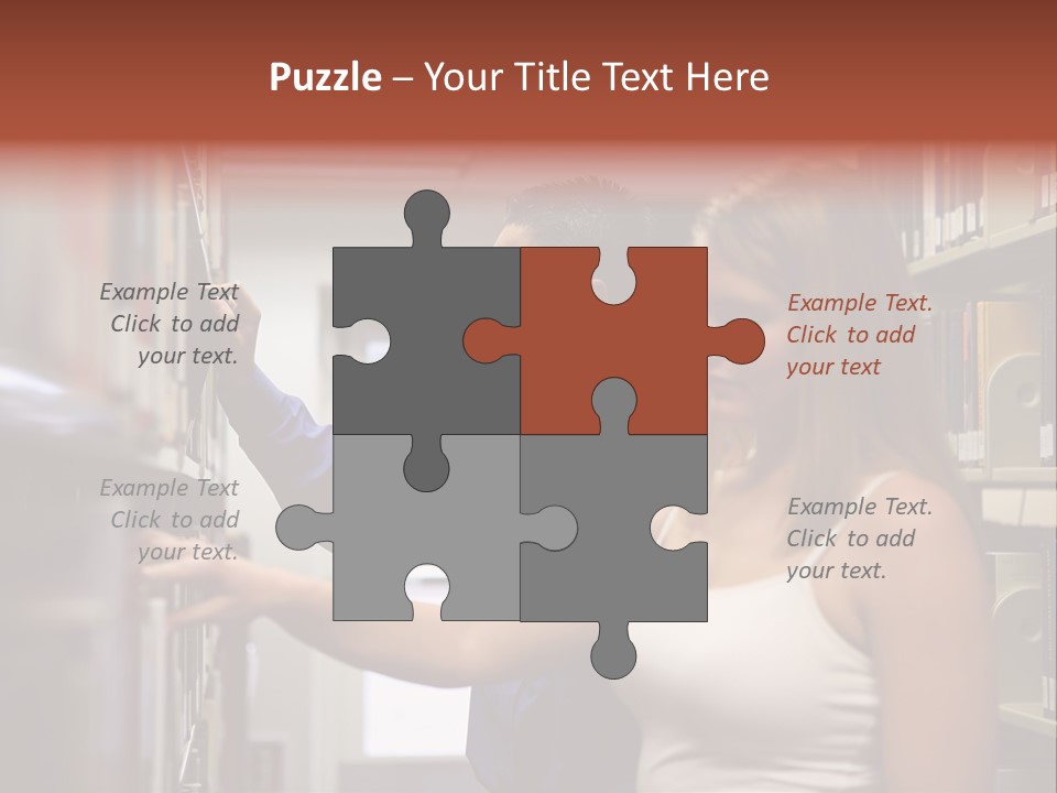 Male Girl Studying PowerPoint Template