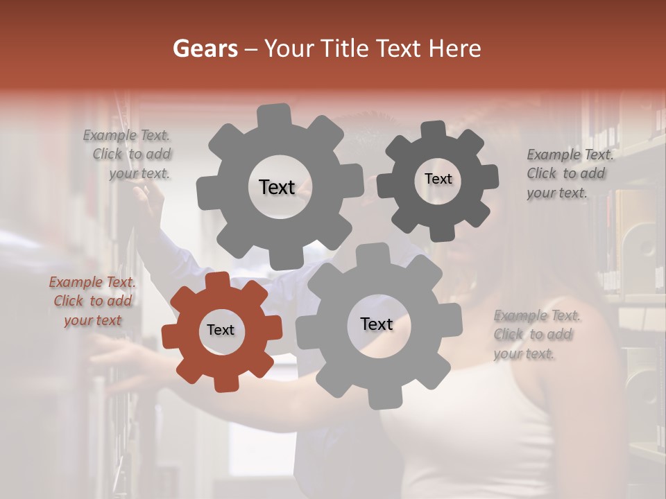 Male Girl Studying PowerPoint Template