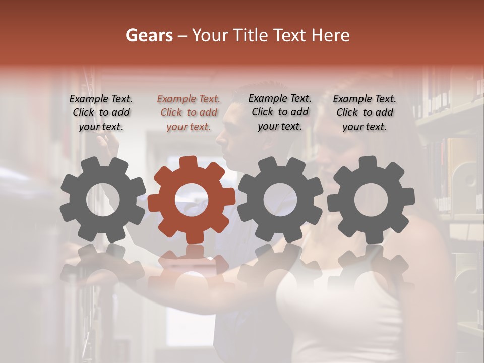 Male Girl Studying PowerPoint Template