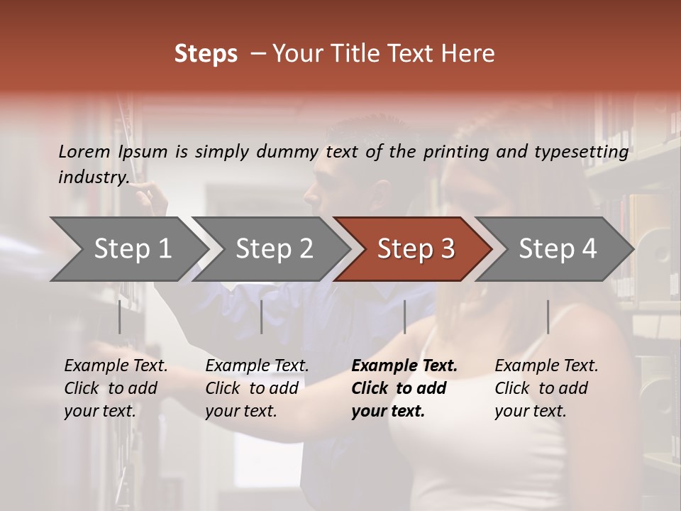 Male Girl Studying PowerPoint Template