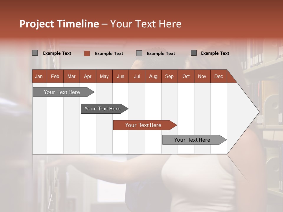 Male Girl Studying PowerPoint Template