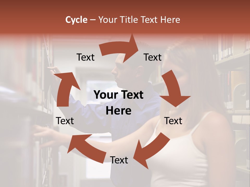 Male Girl Studying PowerPoint Template