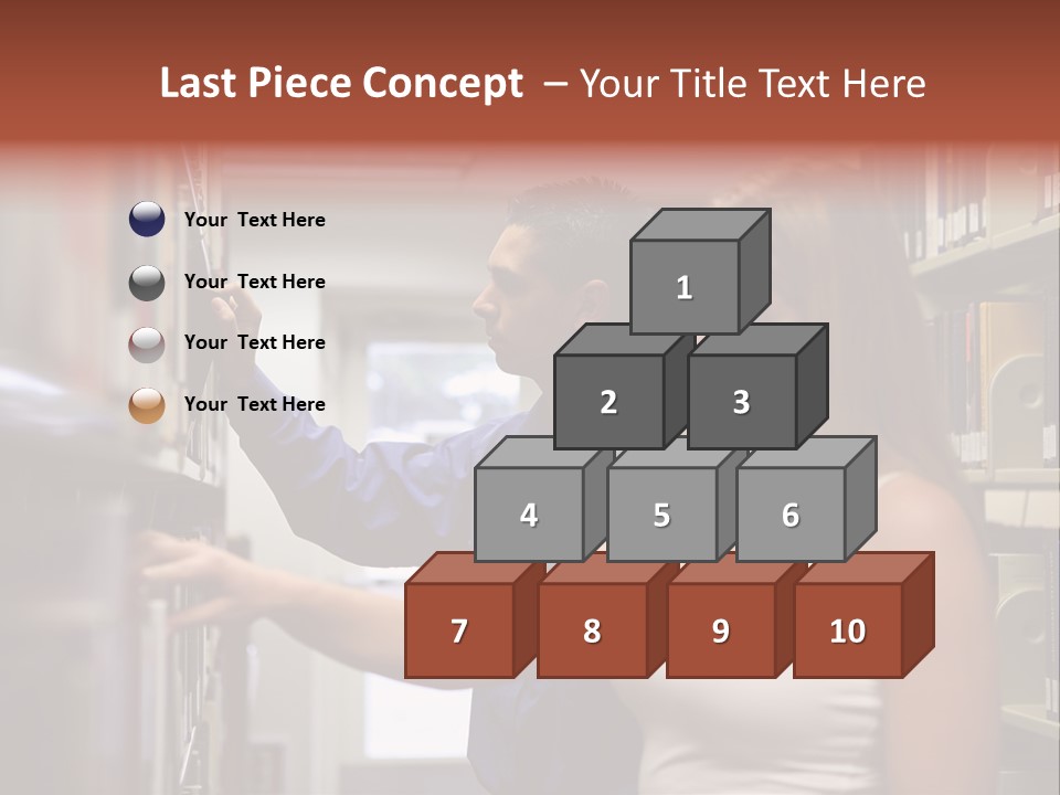 Male Girl Studying PowerPoint Template