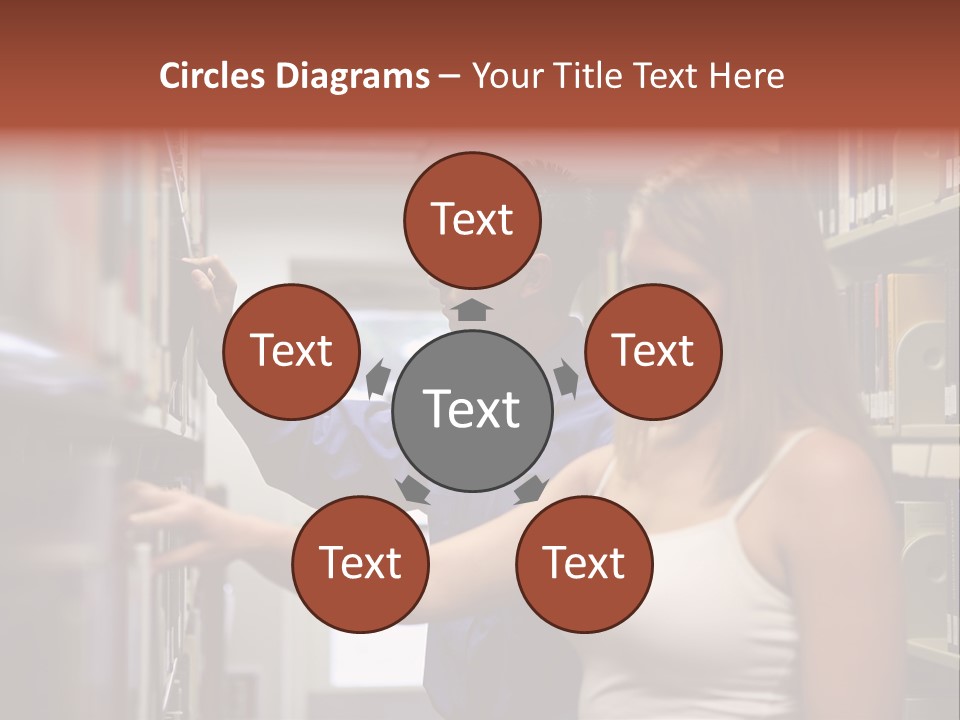 Male Girl Studying PowerPoint Template