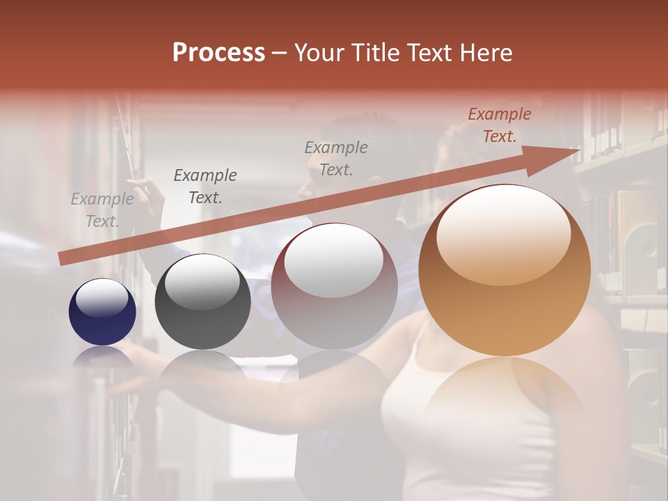 Male Girl Studying PowerPoint Template